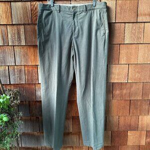 EUC Tommy Bahama Olive Green Flat Front Soft Cotton Blend Pants in Men's 36X34